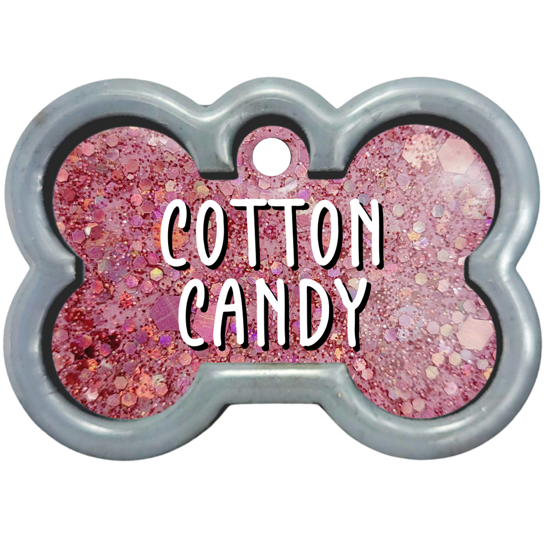 Gray Tag with Cotton Candy Fill