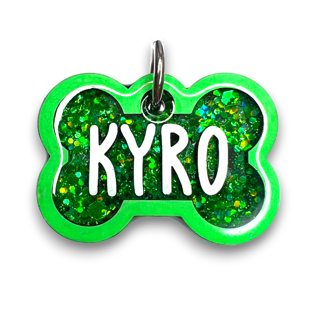 Lime Tag with Emerald Fill